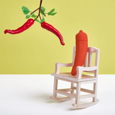 EIS, vibrator, chili minivibrator, 12,2 cm, waterdicht, huidvriendelijke siliconen