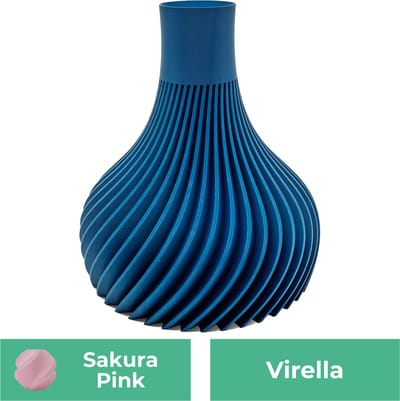 Virella moderne vaas – Decoratieve vaas - Sakura Roze - 3d geprinte vaas – geschikt voor droogbloemen - 20CM