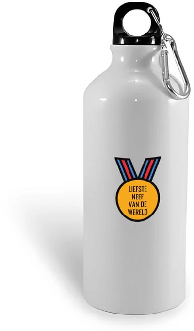 Hacebo® - liefste neef van de wereld waterfles - Neef - de liefste neef - verjaardagscadeau - verjaardag - cadeau - cadeautje voor neef - neef artikelen - kado - geschenk - gift - water fles - 400ML
