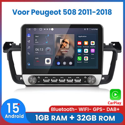 Awesafe Autoradio - Geschikt Voor Peugeot 508 2011 t/m 2018 - Draadloos Apple CarPlay Android Auto - Bluetooth & WiFi - GPS Navigatie - 1GB+32GB - Radio Scherm - 2011 2012 2013 2014 2015 2016 2017 2018