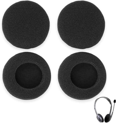 Set van 4 Vervangende Oorkussens, Schuimrubber Padding voor Hoofdtelefoons, Beschermende Hoes 50mm, Zwart, Comfortabel en Duurzaam