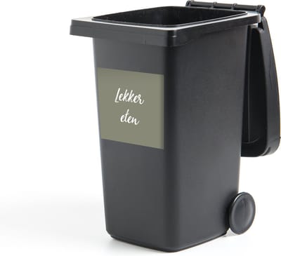 Container sticker Spreuken - Lekker eten - Quotes - 40x40 cm - Kliko sticker