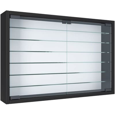 Houten glazen wandvitrine Wandvitrine Verzamelvitrine Mandosa XL