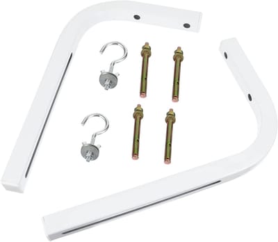 Projectorscherm Beugels - Haken - Thuisbioscoop - Stevig Ijzer - 27.5x16cm - Wit