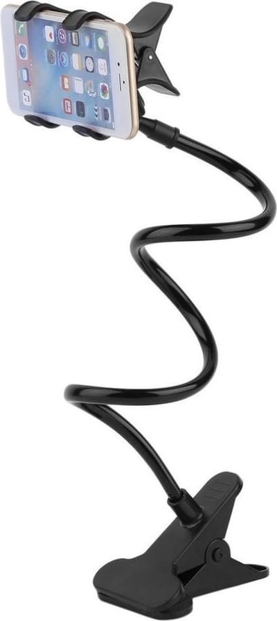 Zwanenhals Lazy Bed Desk Stand Houder - Mobiele telefoons - Universeel - Zwart