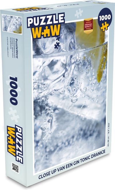 Puzzel Close up van een Gin tonic drankje - Legpuzzel - Puzzel 1000 stukjes volwassenen