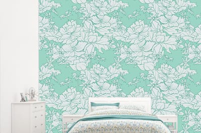 Behang - Fotobehang Patronen - Vintage - Bloemen - Breedte 315 cm x hoogte 260 cm