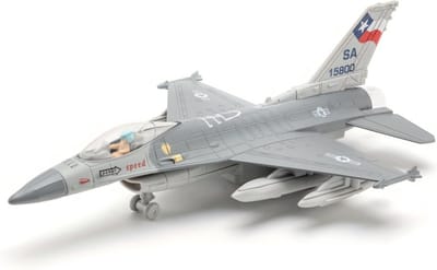 Bovista Vliegtuig Speelgoed - Straaljager Vliegtuig - Straaljager Model - Model Vliegtuig - Metaal - F16-grijs