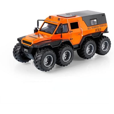 1:24 Legering Automodel Russische Avtoros Shaman 8*8 Diecasts Off-Road Voertuig Met Licht Geluid Pull Back Functie Suv Voor Jongens Cadeaus
