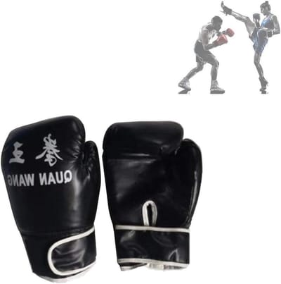 Bokshandschoenen Heren - Trainingshandschoenen Boksen - Sport Training - Schuimvulling Bescherming - Vrije Maat - Zwart