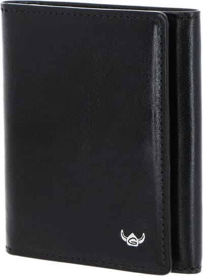 Golden Head Leren portemonnee Colorado RFID Protect Minischeintasche 1011 Schwarz zwart