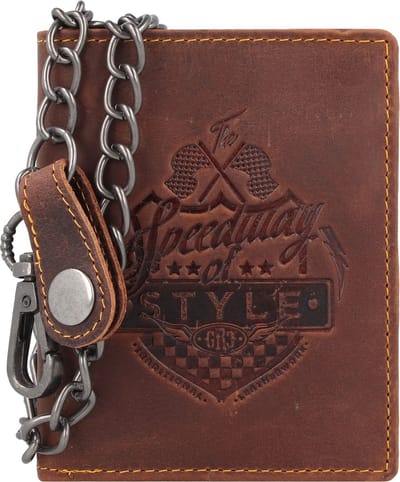 Greenburry Racing Collection Nashville Portemonnee RFID Leer 10 cm - Jongens - Staand formaat - braun