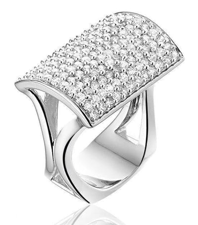 Montebello Ring Salma - 925 Zilver Gerhodineerd - 30mm - Maat 56-17.8m