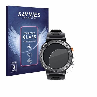 Savvies - Glas Screenprotector voor Darmowade Smartwatch 1.39" - Gehard Beschermglas 9H 3 Stuks