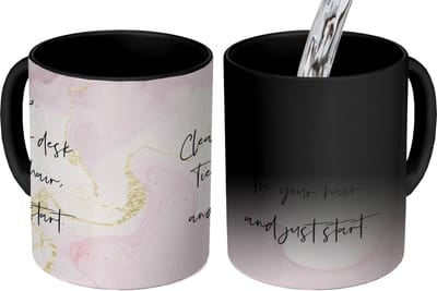 Magische Mok - Foto op Warmte Mokken - Koffiemok - Motivatie - Quotes - Student - Studeren - Magic Mok - Beker - 350 ML - Theemok