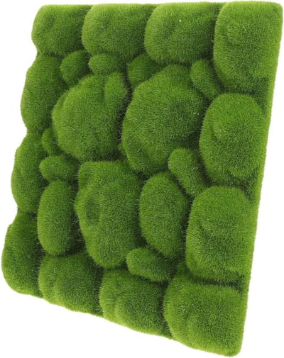 Kunstmatige Mosmat in Steenmotief voor Binnengebruik - Groene Turf voor Wanddecoratie, Balkon en Hotelinrichting