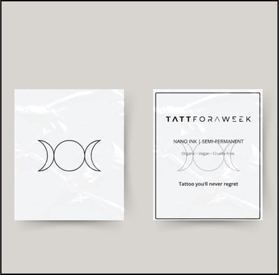 Tijdelijke tattoo maanstand | Neptattoo volwassenen | Tijdelijke tattoo voor volwassenen | Temporary tattoo | Plaktattoos voor volwassenen | Neptattoos | Probeer zorgeloos een tattoo | tattforaweek
