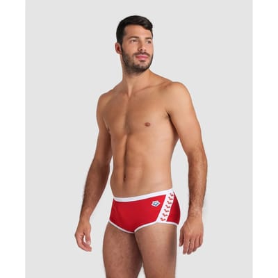 M Icons Swim Low Waist Short Solid red-white (Maat ( arena ) - 85)