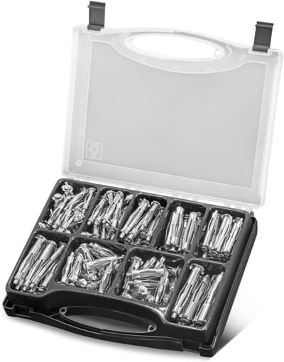 Hollewandankers Set - Metalen Pluggen - Gipsplaat Montage - Voorgemonteerde Schroeven - Diverse Maten