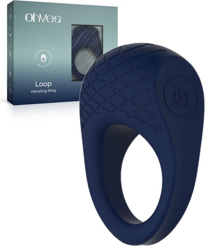OHYES Cockring Vibrerend - Sex Toys voor Koppels - Vibrerende Cockring - Siliconen Penisring - Night Blue