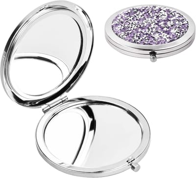 Draagbare 7 cm Zakspiegel - Compacte Dubbelzijdige Make-upspiegel voor Vrouwen en Meisjes