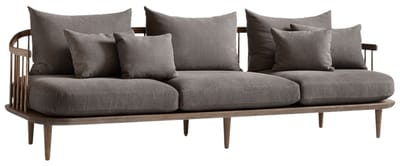 &Tradition Fly SC12 Sofa 3-zitsbank - Hot Madison 093/eiken gerookt
