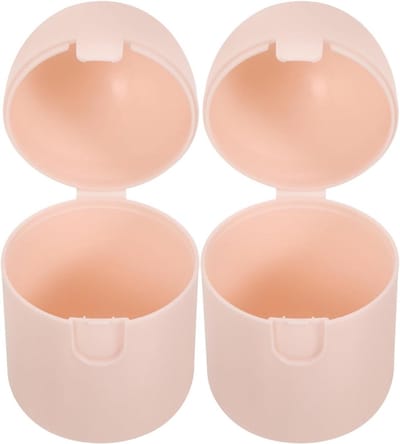 Menstruatiecup Houder - Opbergdoos - Hygiënisch Opbergen - Draagbaar Compact - 2 Stuks - Roze