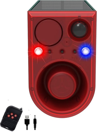 Zonne-energie Buiten Bewegingssensor Alarm met 130dB Geluid en Stroboscooplicht voor Extra Veiligheid