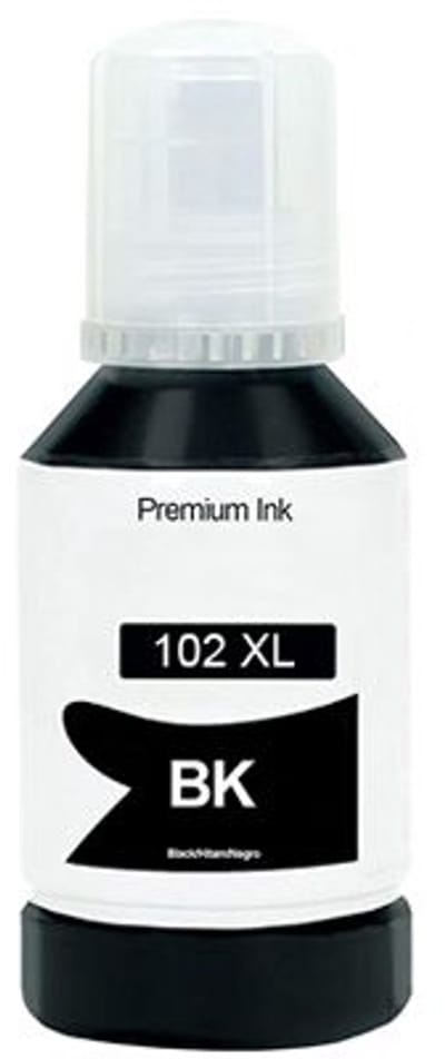 Inkt 1x Zwart Geschikt voor Epson EcoTank 102 / E102 ET-2700 2750 2751 2756 3700 3750 4750