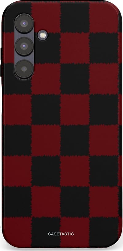 Casetastic hoesje geschikt voor Samsung Galaxy A25 - Dubbellaagse bescherming - De Houthakker - Fashion Case - Zwart Bordeaux