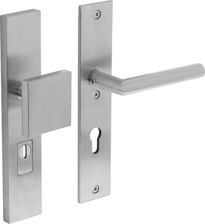 Intersteel Veiligheidsbeslag SKG*** met kerntrekbeveiliging profielcilindergat 72 mm voordeurbeslag rechthoekig rvs geborsteld