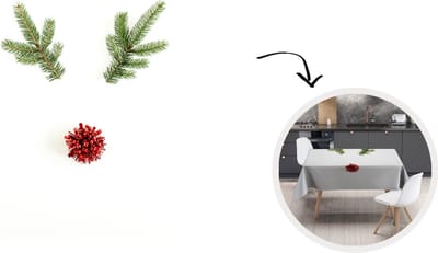 Kerst Tafelkleed - Kerstmis Decoratie - Tafellaken - Kerst - Winter - Rendier - 180x180 cm - Kerstmis Versiering