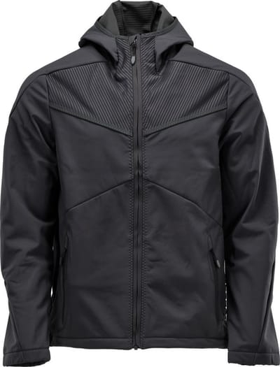 Mascot Customized Softshell jas met capuchon 22102-649 - Zwart - 3XL