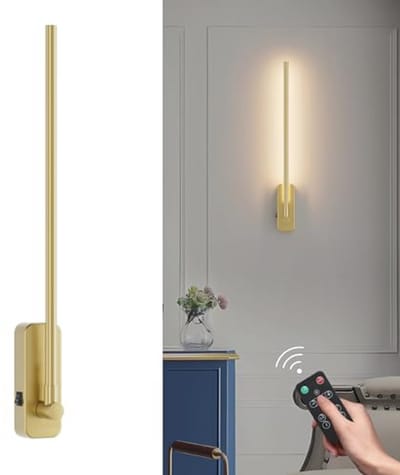 Draadloze Dimbare LED Wandlamp met Afstandsbediening voor Binnen - 3000K - 4W - 360 Graden Verstelbaar