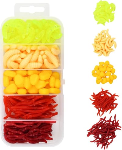 Kunstaas set - Zacht plastic - Vissen op forel - Langzaam zinkend - 161 stuks - Meerkleurig