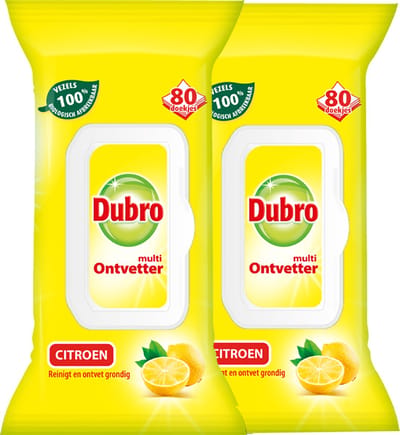 Dubro Multi Ontvetter Doekjes - 2 Stuks - Voordeelverpakking