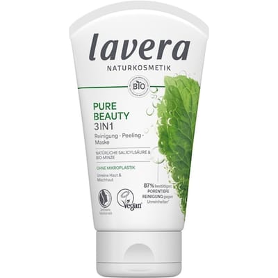 Lavera Schoonmaken Pure Beauty 3in1 Reinigend Exfoliërend Masker Dames 125 ml