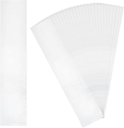 Pack van 60 Transparante Plastic Beschermhoezen 15 x 76 cm voor Posters, Wimpers, en Lange Voorwerpen, Waterdicht en Duurzaam
