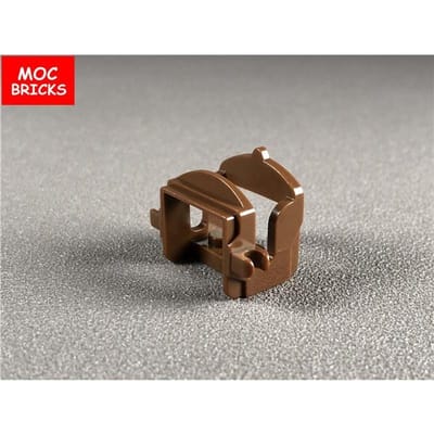 10 stuks / partij MIJN EIGEN CREATIE Blokken DOE-HET-ZELF Bruin Paard Zadel Inclusief Twee Clips passend Inclusief 4491b Bouwstenen Speelgoed Ideaal voor brown