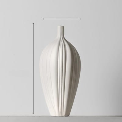 Simple et Créatif Simple et Élégant Ornements de Vase en Céramique Arrangement de Fleurs Séchées Salon Chinois Haut de Gamme Décoration de Maison 16CM