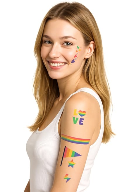 PTIT CLOWN - Regenboog tatoeages