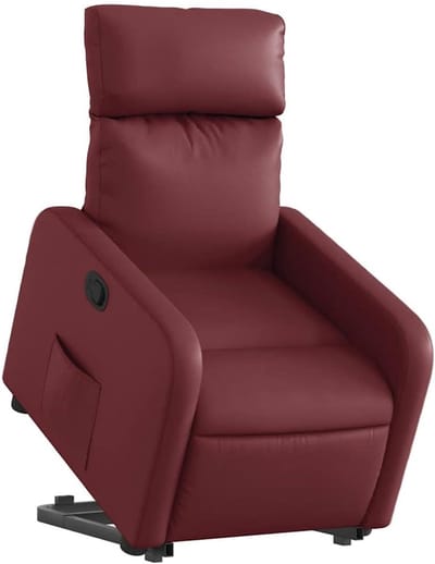 Opsta Stoel - Fauteuil - Comfortabel Zitten - Elektrische Sta-op Hulp - 66x146x76cm - Wijnrood