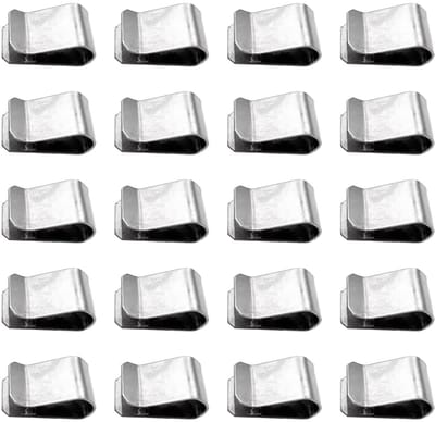 Dailygoods- Zonnepaneelclips 20 stuks - Roestvrij Stalen Kabelklemmen - U-vormige Klemstukken - Universele Bevestiging - Duurzaam - Water- en Corrosiebestendig