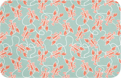 Badmat 60x40 cm - Antislip - Kreeft - Groen - Patroon - Badmatten voor badkamer - Badkamermat - Douchemat - Badkamer mat