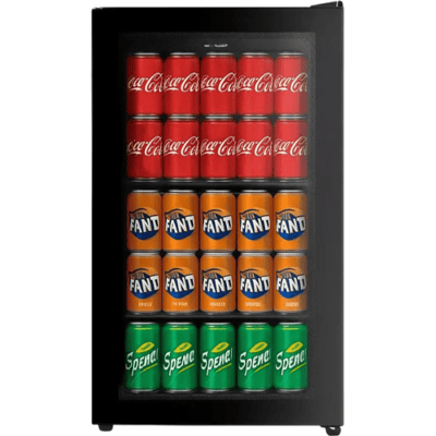 Salora BCT935B vrijstaande drankkoelkast - 93 liter inhoud - glazen deur - LED-binnenverlichting - 39 dB stille werking - zwart