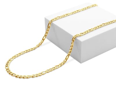 Figaro Ketting Goud Kleurig - 5mm / 60cm - Staal - Heren Dames Stalen Kettingen - Papa Cadeau Voor Mannen - Vaderdag