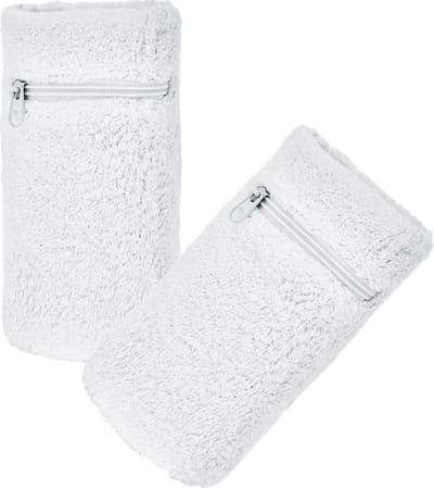 Arowell Premium Polszweetbandjes met Portemonnee en Rits – Wit – 12 x 8 cm – Set van 2