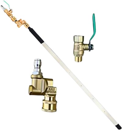Hogedrukreiniger Accessoire - Radiatorreiniger Lance - Voertuigen Reinigen - Roestvrijstalen Constructie - 60 cm - Zilver