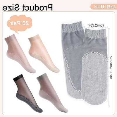 Nylon Kousen voor Dames - 20 Paar Ankle High Zomer Kousen met Katoenen Zool en Transparante Look