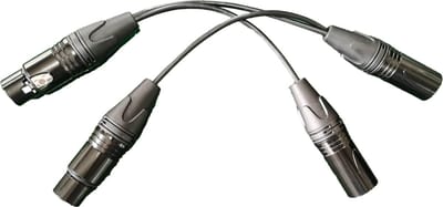 BOS Label - Z Split - 2x Male XLR - 2x Female XLR - Audio splitter - Signaal Splitter - AES Ready 110 ohm